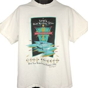 Accel A Writer 8200 T Shirt Vintage 90s Monochrome Printer Xante Made In USA Men